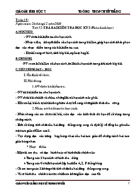 Giáo án Hình học lớp 7 - Tuần 18
